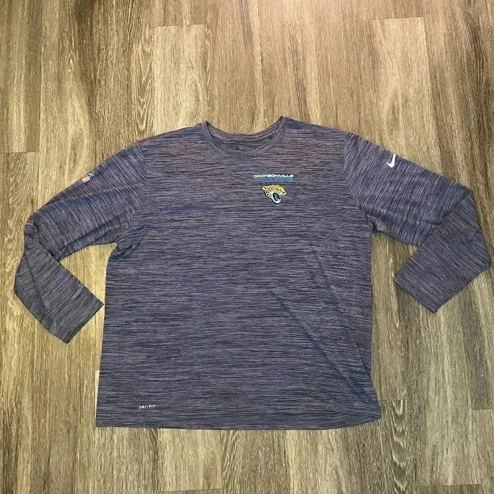 Mens Nike Grey NFL Jacksonville Jaguars Long Sleeve - Player Worn - 3XL